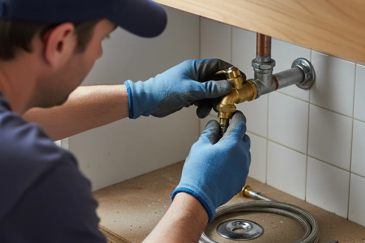 Shutoff valve and fitting work during Repiping in Slippery Rock